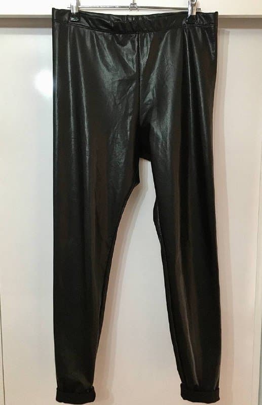 Леггинсы из стрейч тонкой кожи