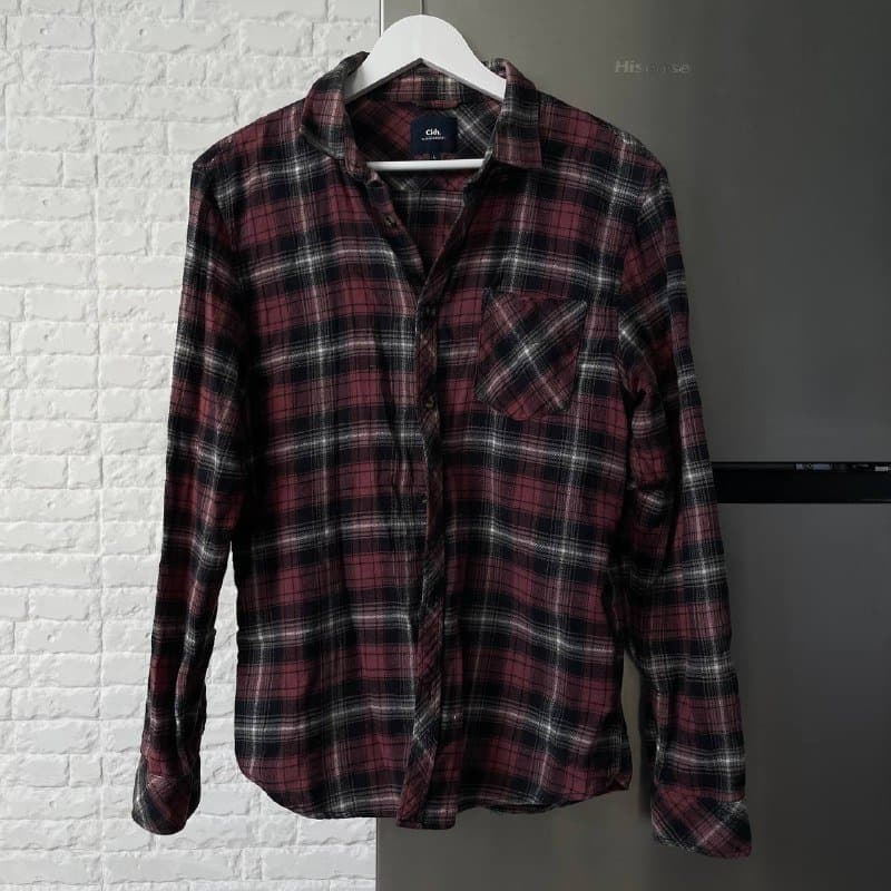 Платье черное Koton, Футболка Religion, Рубашка в клетку 3