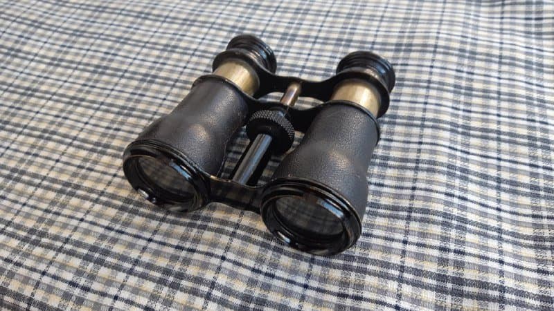 Театральный бинокль латунь кожа 1