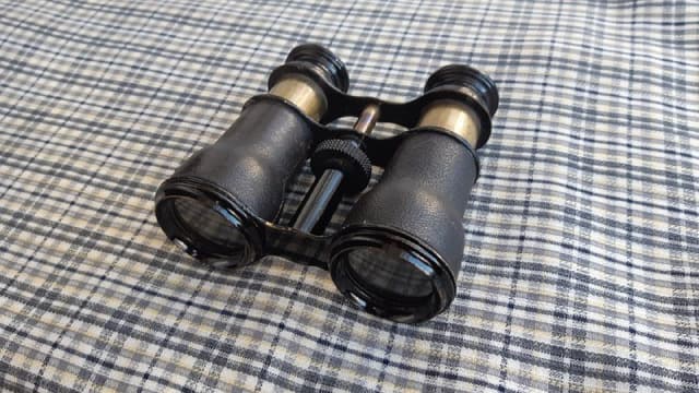 Театральный бинокль латунь кожа