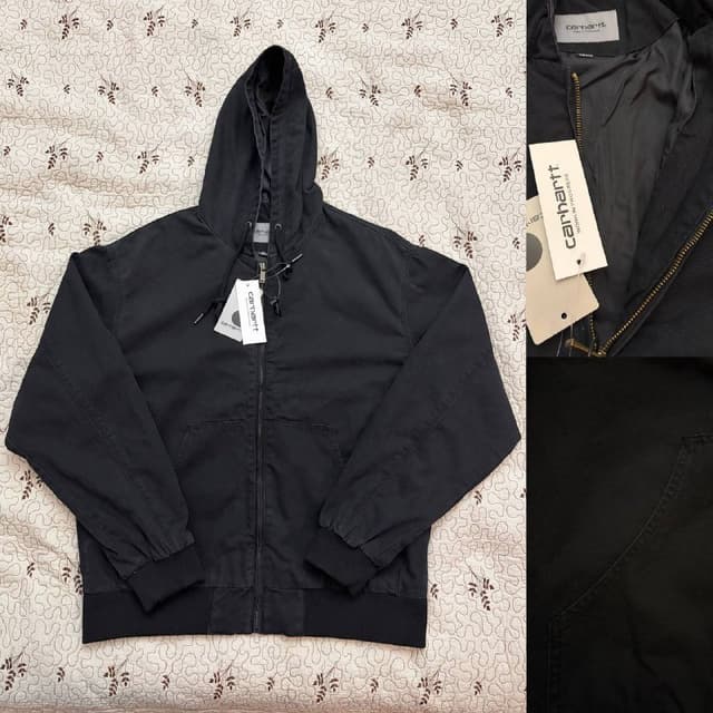 Рабочая куртка с капюшоном Carhartt Active Jacket, черная, размер L