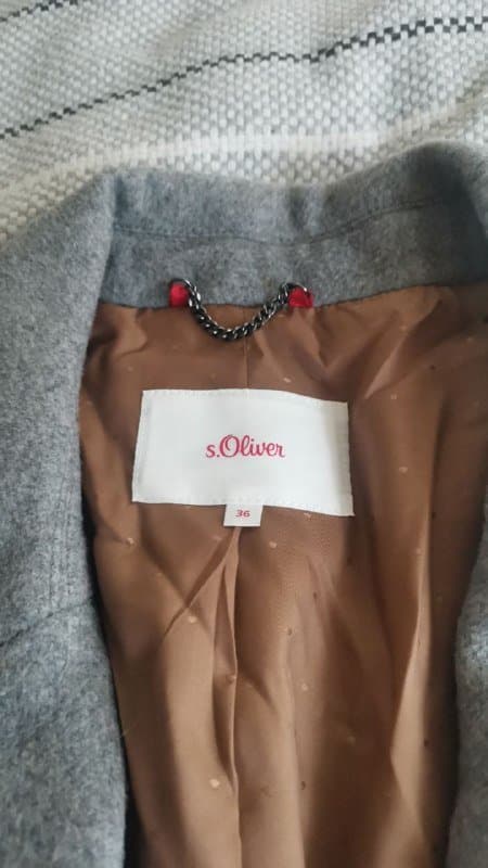 Пальто женское серое размер S