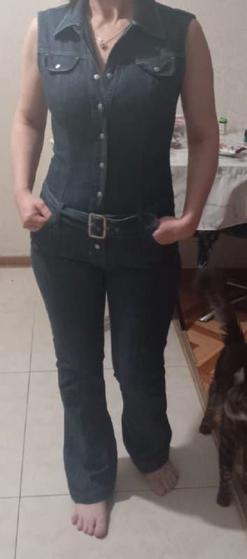 Женские джинсы с поясом 2