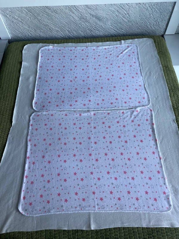 Плед белый флисовый 2