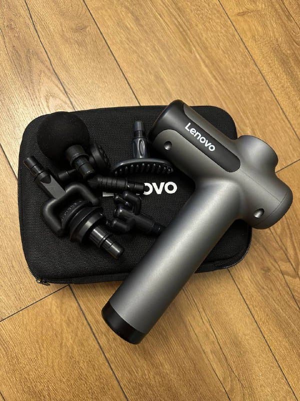 Массажный пистолет Lenovo с насадками 3