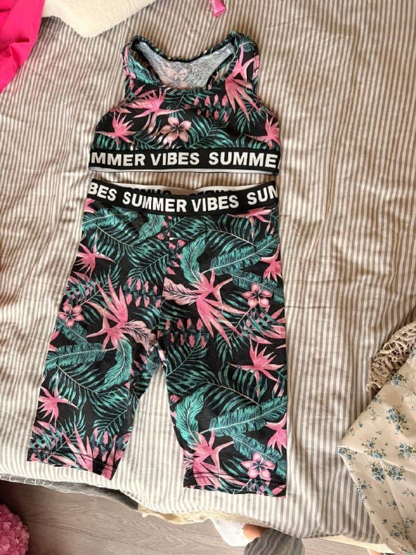 Спортивный костюм, Топик, Штаны PUMA, Шорты, Черное платье