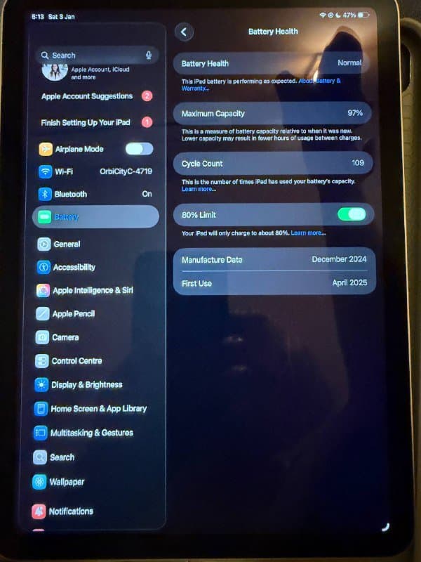 ipad air 11" 128gb 2024, apple pencil pro 1