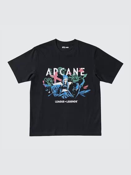 Футболка с джинкс из аркейна LoL Uniqlo размер М