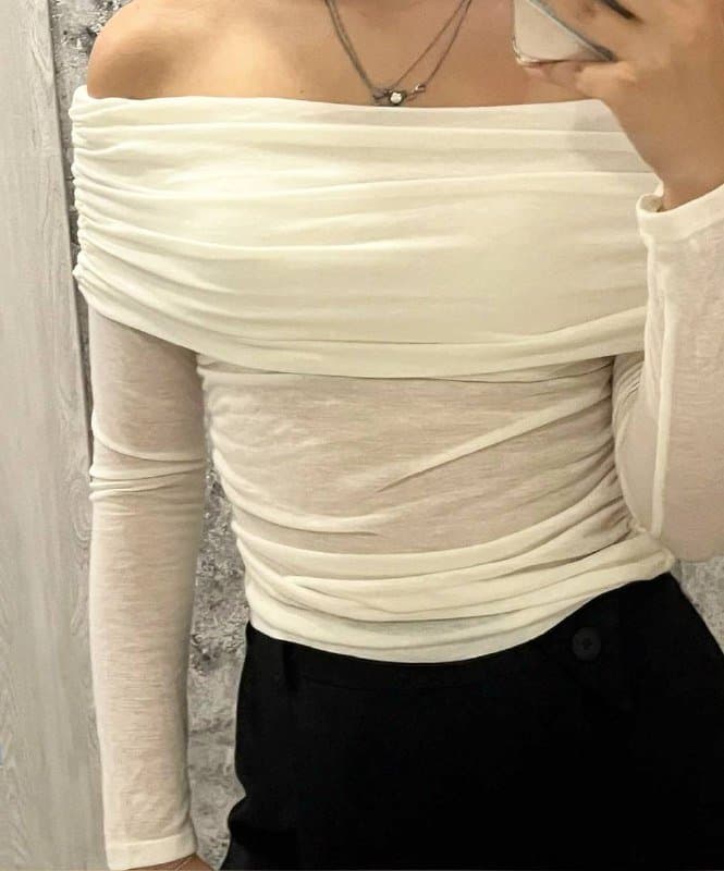 кофточка befree со спущенным плечом размер S 2