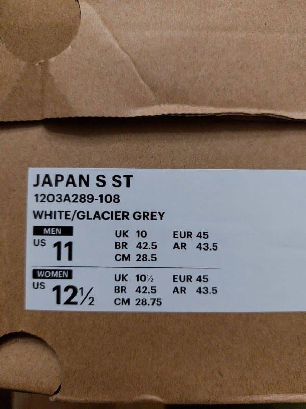 Новые кроссовки Asics JAPAN S ST, размер 45 EUR 4