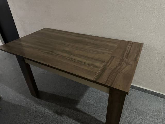 холодильник Samsung, деревянный раскладной стол