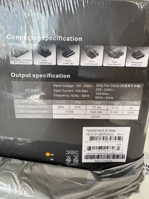 Блок питания ПК Thermaltake Toughpower GT Gold 850W 2