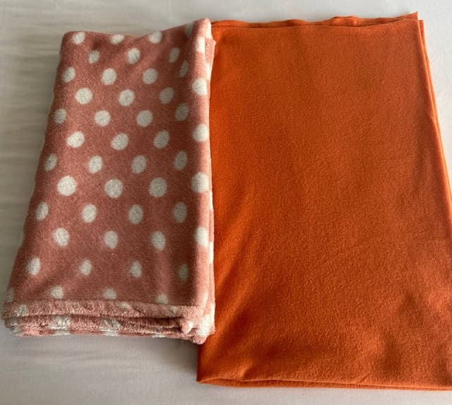 Плед нежно-розовый, Детский плед оранжевый