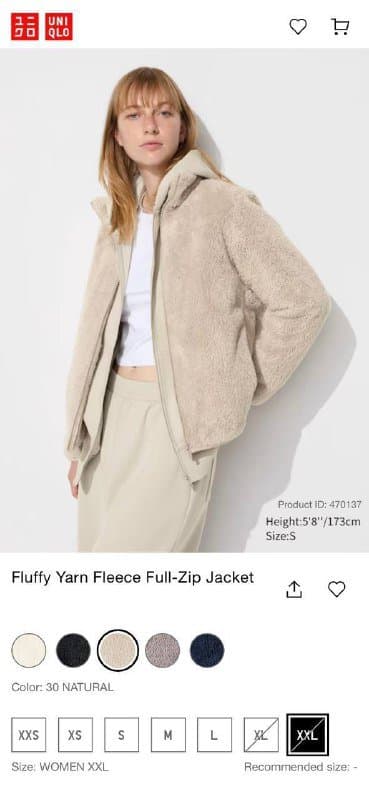 Женская флисовая кофта Uniqlo XXL 1