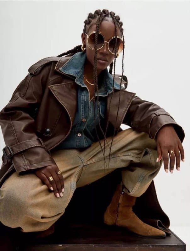 Oversize Тренч 2024 из экокожи 46/48 3