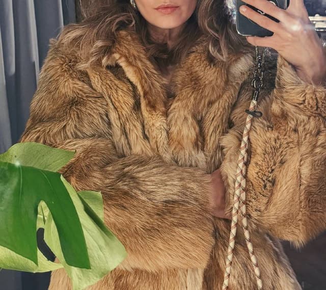 Шуба натуральный мех размер M винтаж