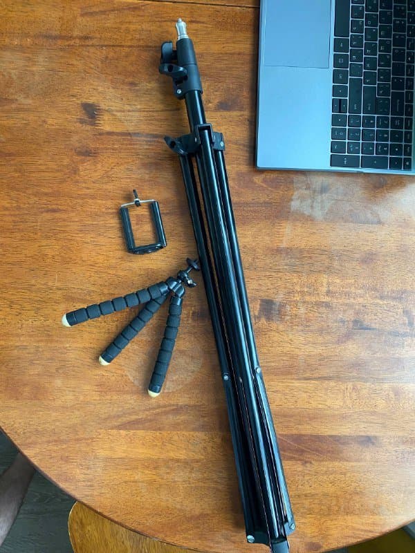 Большой штатив, маленький штатив, переходник для телефона