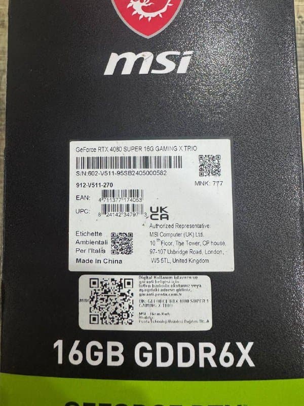 Видеокарта GeForce RTX 4080 SUPER 6