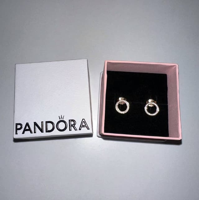 Серьги Pandora розовое золото
