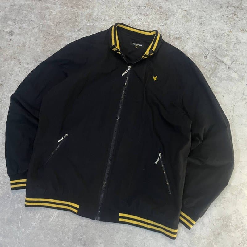 Lyle&Scott черный бомбер XL с желтыми акцентами 2