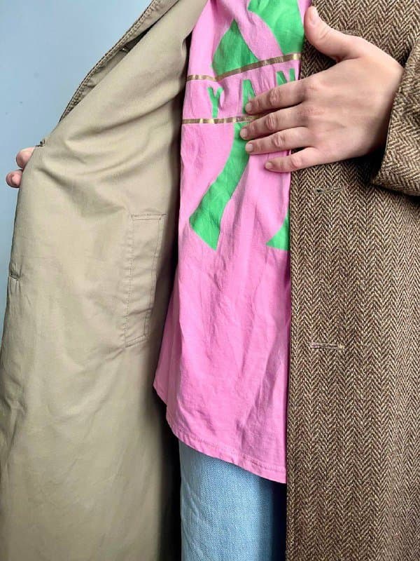 Пальто плащ тренч двусторонний шерсть 3