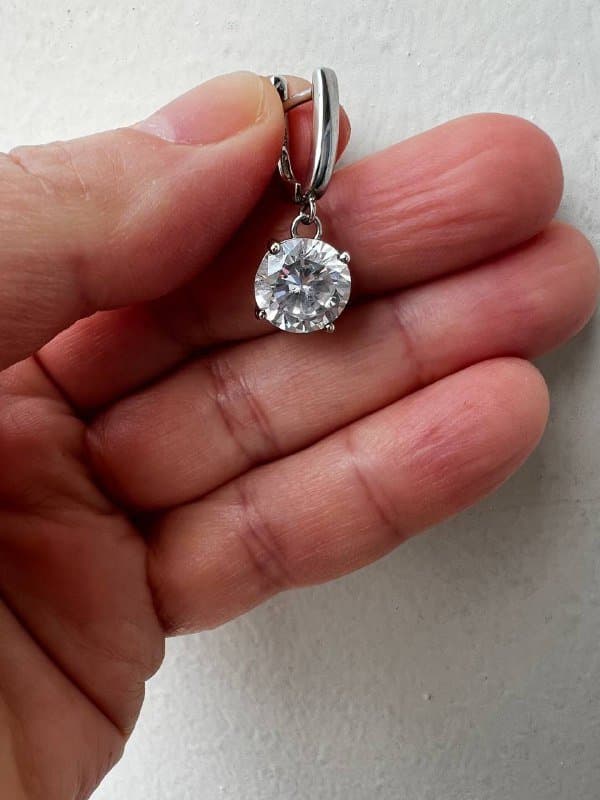 Серебряные серьги с фианитами 925 пробы