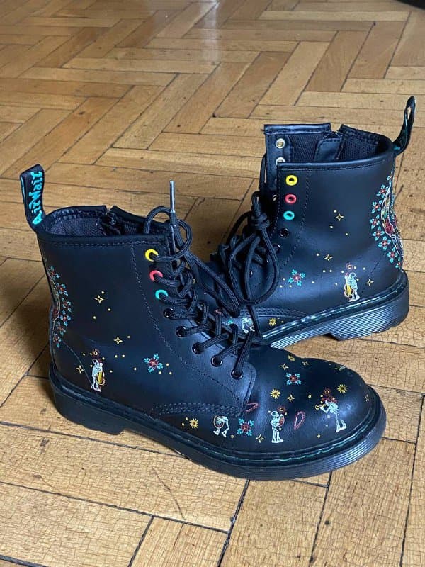 Ботинки Dr.Martins 33.5 кожзам с молнией на боку