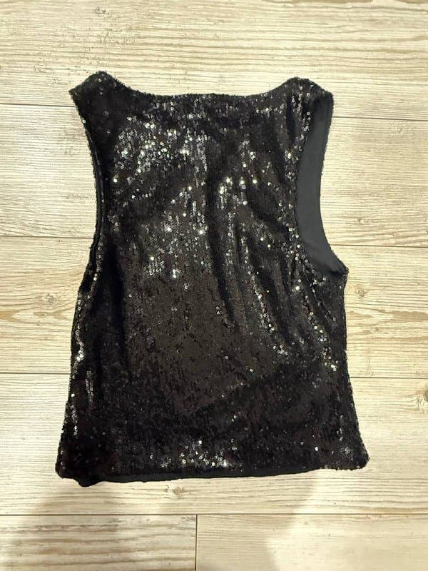Черный топ Motel XS-XXS с пайетками 2