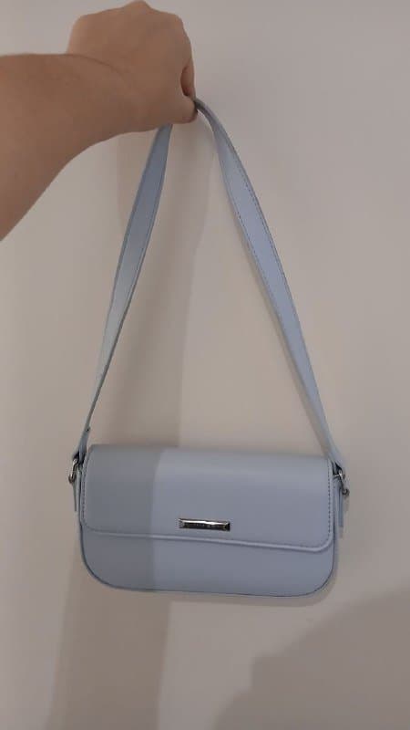 Голубая сумка кожзам
