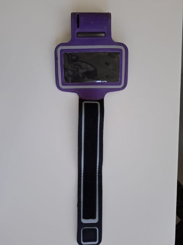 Фиолетовый спортивный напульсник с держателем для телефона
