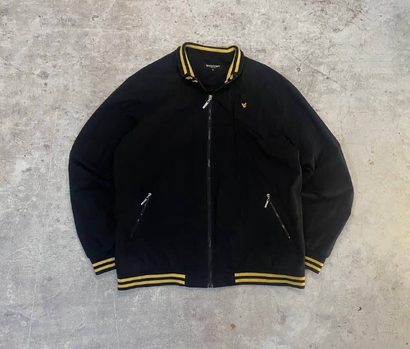 Lyle&Scott черный бомбер XL с желтыми акцентами 1