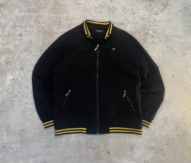 Lyle&Scott черный бомбер XL с желтыми акцентами