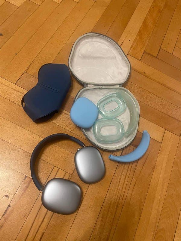 Наушники AirPods Max Sky blue 2024, чехол и накладки