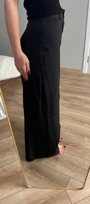 Классические черные женские брюки с запахом, размер М