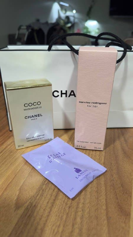 Духи COCO MADEMOISELLE Chanel 50мл с лосьоном и пробником