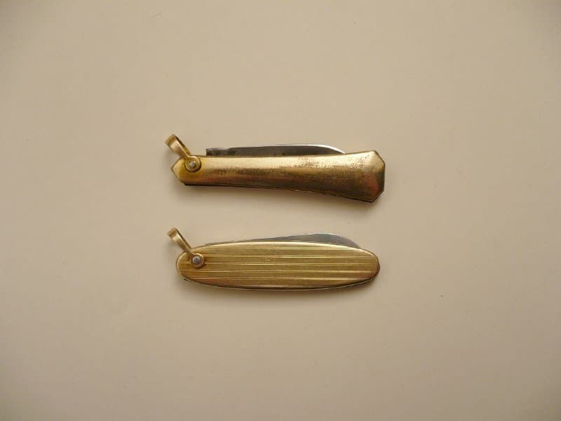 латунный брелок с ножом 2