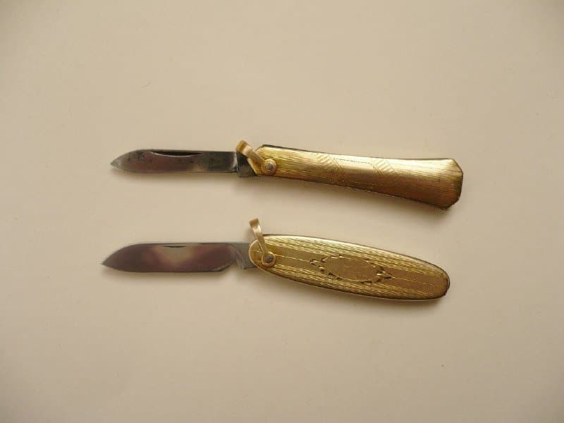 латунный брелок с ножом 1