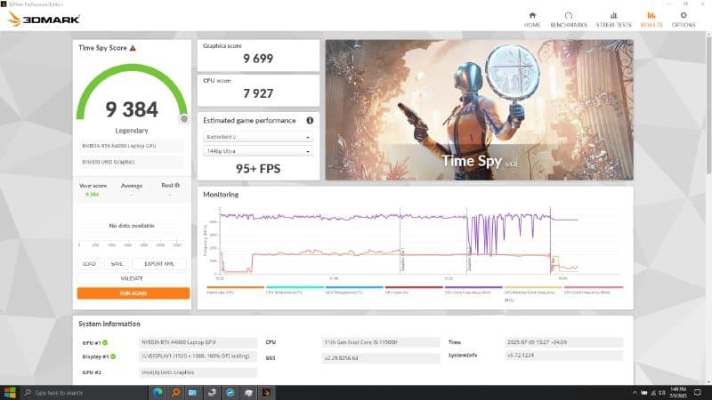 Ноутбук Dell Precision 7760, i5, 32GB, SSD 1TB, Quadro RTX A4000 9