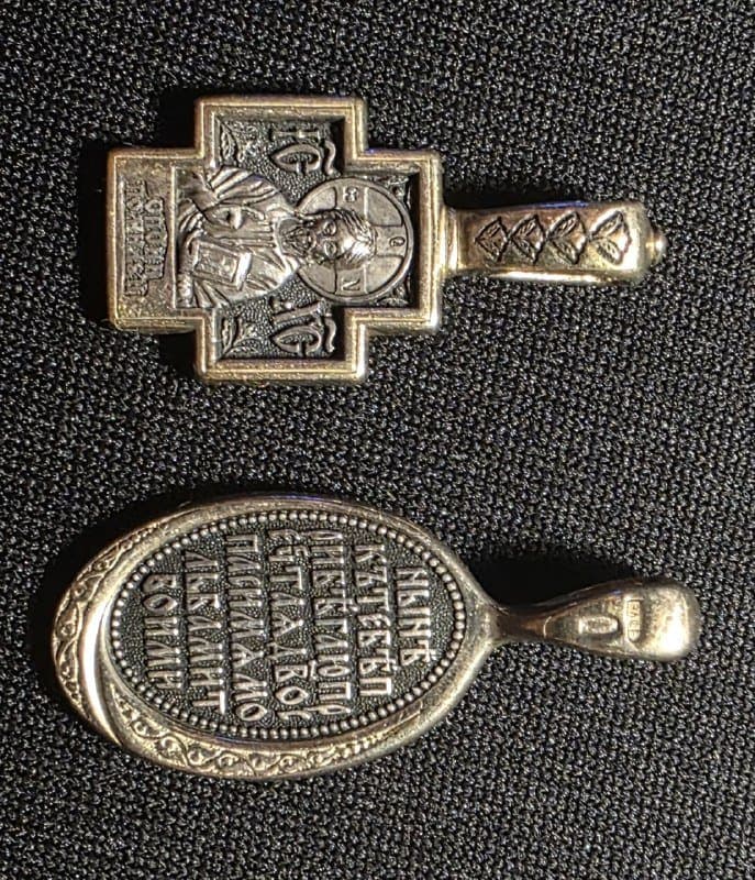 Крест и икона Акимова из серебра 925 пробы 2