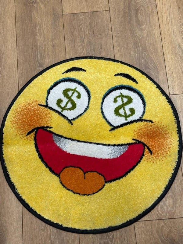 Денежный круглый коврик для интерьера