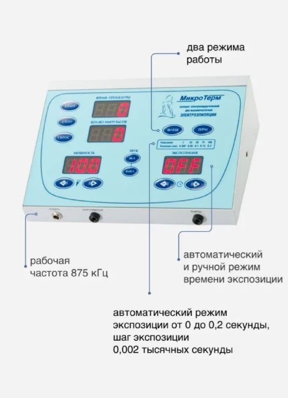Аппарат для электроэпиляции МикроТерм 2022 с очками-лупой и иглами 2