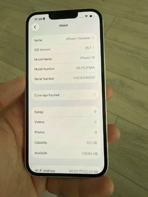 Белый iPhone 13 128 GB 7
