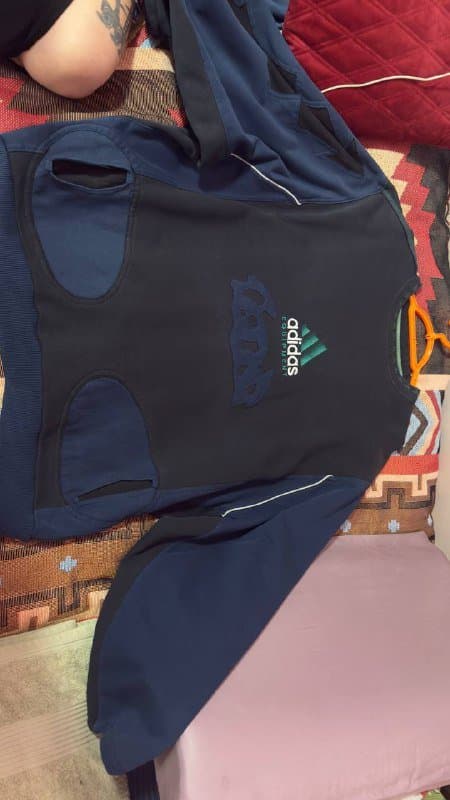 Свитшот апсайкл Adidas ручная работа ХХЛ