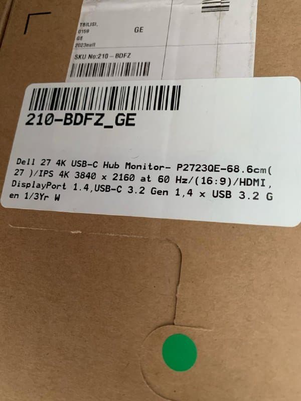 4K монитор Dell 27 Monitor P2723QE