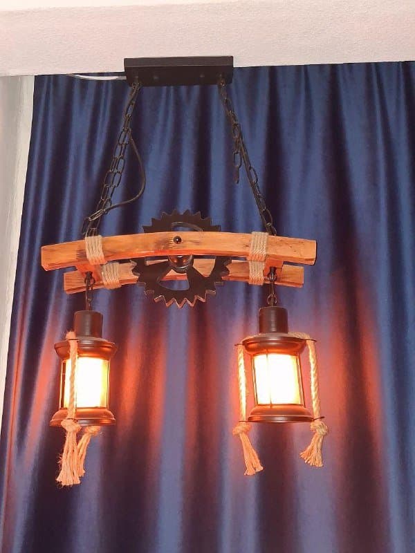 Дизайнерская потолочная люстра в стиле стим-панк