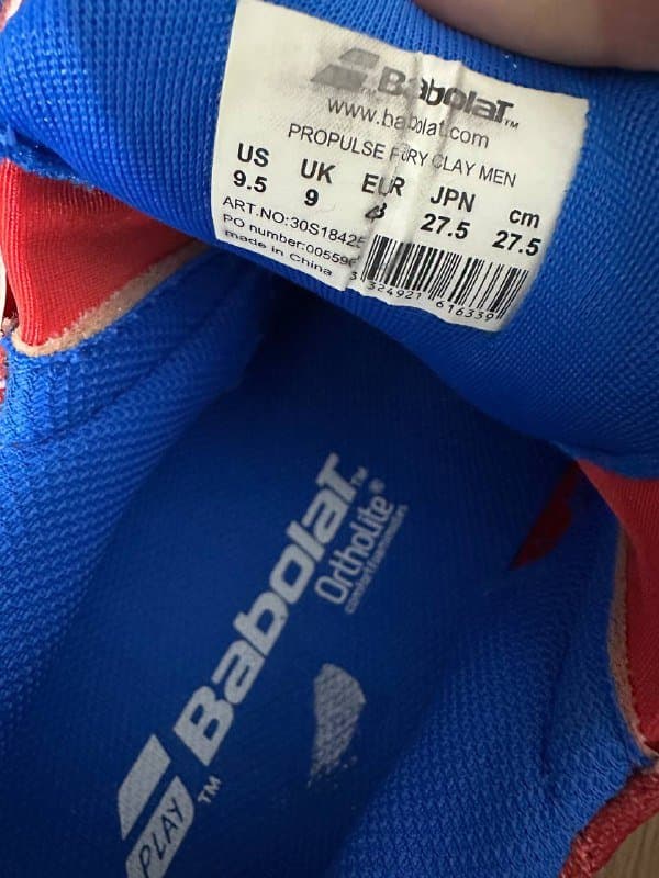 Профессиональные кроссовки для тенниса Babolar размер 43,5-44 6