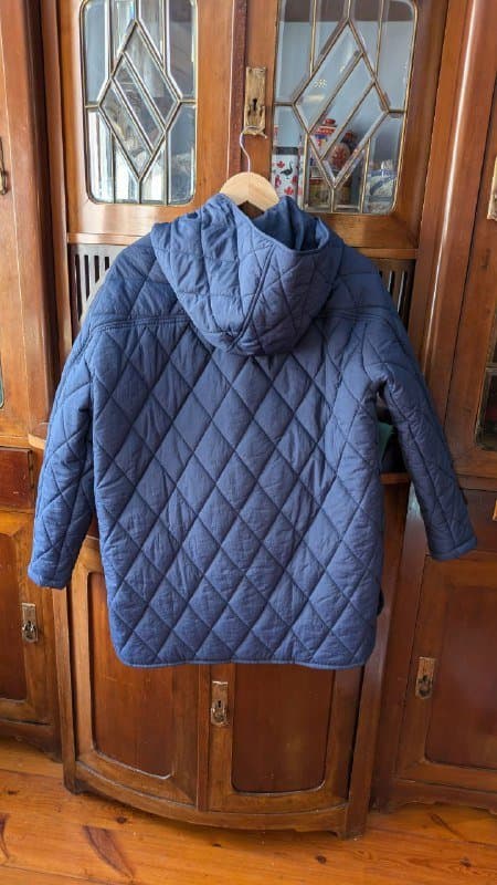 Стёганая куртка темно-синяя XS-S 2