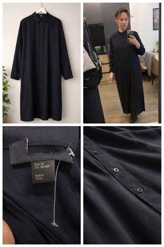 Платье COS shirt dress чёрное размер EUR 38