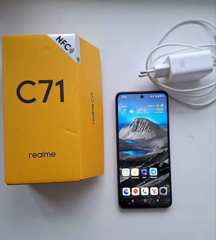 realme C71 смартфон с зарядным устройством